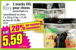 Norma Roy 2 snacks xxl pour chiens offre