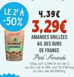 Naturalia Perl'amande amandes grillées ail des ours de france offre