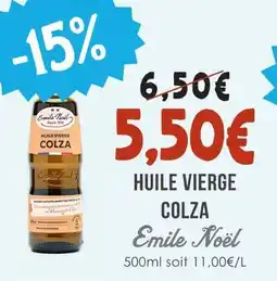 Naturalia Emile noel huile vierge colza offre