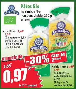Norma Grand mère pâtes bio papillons offre