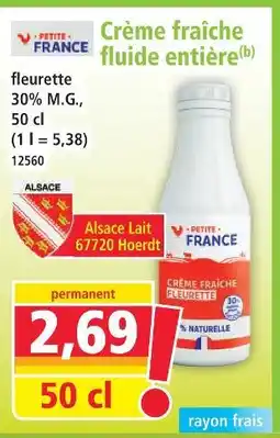 Norma Petite france crème fraîche fluide entière offre