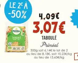 Naturalia Priméal taboulé offre