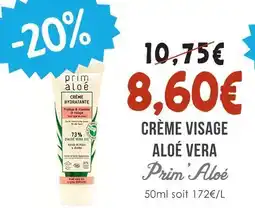 Naturalia Prim'aloé crème visage aloé vera offre