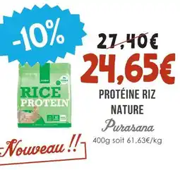 Naturalia Purasana protéine riz nature offre
