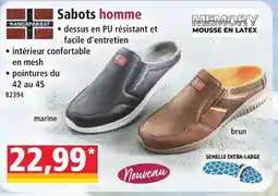 Norma Sabots homme marine offre