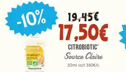 Naturalia Source claire citrobiotic offre