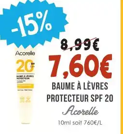 Naturalia Acorelle baume à lèvres protecteur spf 20 offre