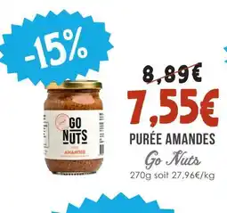 Naturalia Go nuts purée amandes offre