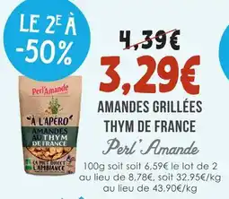 Naturalia Perl'amande amandes grillées thym de france offre