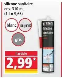 Norma Kraft silicone sanitaire, env. 310 ml offre