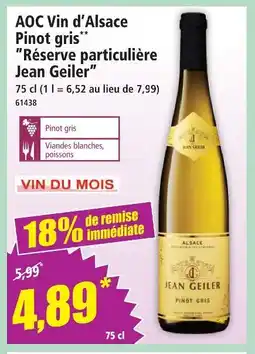Norma Jean geiler aoc vin d'alsace pinot gris réserve particulière offre