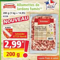 Norma Schneider allumettes de lardons fumés offre