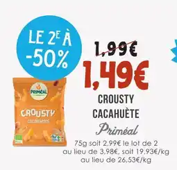 Naturalia Primeal crousty cacahuète offre