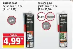Norma Kraft silicone pour béton offre