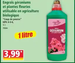 Norma Engrais géraniums et plantes fleuries utilisable en agriculture biologique offre