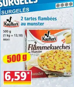 Norma Kzuffer's 2 tartes flambées au munster offre