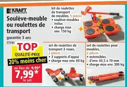 Norma Kraft werkzeuge soulève-meuble ou roulettes de transport - kit de roulettes de transport de meubles offre