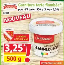 Norma Schneider garniture pour tarte flambée offre