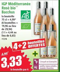 Norma Bacchus igp méditerranée rosé bio offre