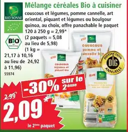 Norma Bio sonne mélange céréales bio à cuisiner offre