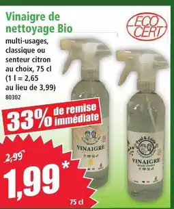 Norma Ecocert vinaigre de nettoyage bio offre