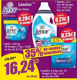 Norma Lenor lessive pods offre