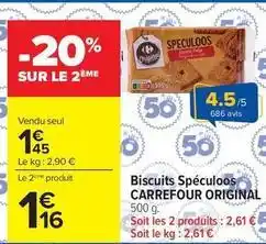 Carrefour Drive Carrefour - biscuits speculoos original offre