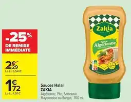 Carrefour Drive Zakia - sauces halal offre