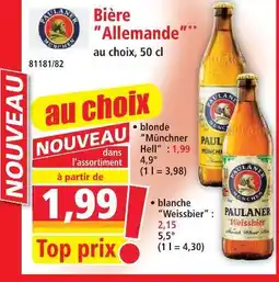 Norma Paulaner bière allemande münchner hell offre
