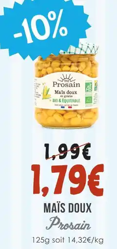Naturalia Prosain maïs doux offre