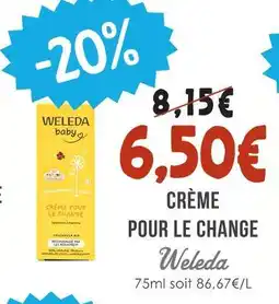 Naturalia Weleda crème pour le change offre