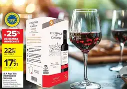 Carrefour Drive A.o.p. pays d'oc igiençon de carillan offre