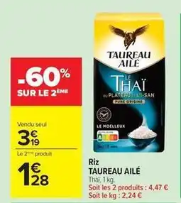 Carrefour Drive Taureau ailé - riz offre