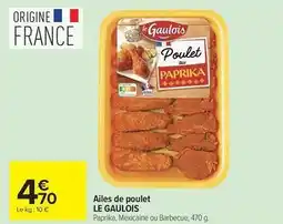 Carrefour Drive Le gaulois - ailes de poulet offre