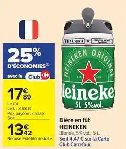 Carrefour Drive Heineken - bière en fût offre
