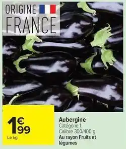 Carrefour Drive Aubergine offre