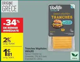 Carrefour Drive Fini - tranches végétales offre