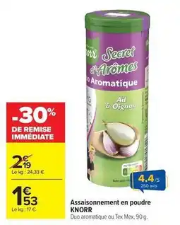 Carrefour Drive Knorr - assaisonnement en poudre offre
