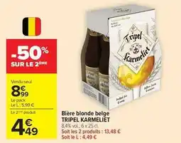 Carrefour Drive Tripel karmeliet - bière blonde belge offre