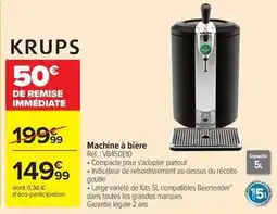Carrefour Drive Krups - machine à bière réf. : vb450e10 offre