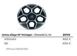 Opel Jantes alliage 18 pentagon - diamanté g./ n offre
