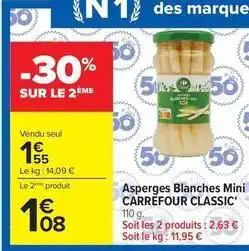 Carrefour Drive Carrefour - asperges blanches mini offre