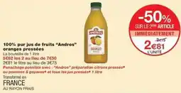 Monop' Andros - 100% pur jus de fruits andros oranges pressées offre