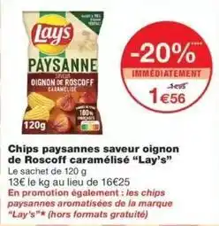 Monop' Lay's - chips paysannes saveur oignon de roscoff caramélisé offre