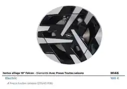 Opel Jantes alliage 18 falcon diamante avec pneus toutes saisons offre