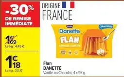 Carrefour Drive Danette - flan offre