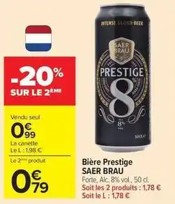 Carrefour Drive Bière prestige offre