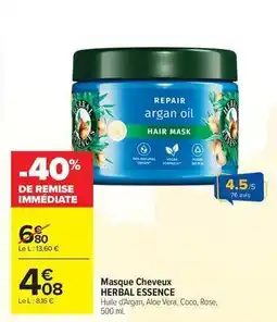 Carrefour Drive Essence - masque cheveux offre