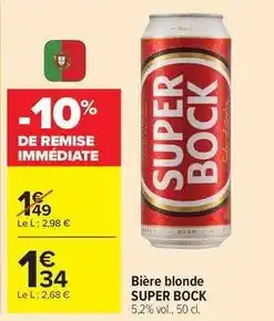 Carrefour Drive Super bock - bière blonde offre