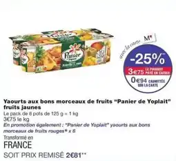 Monop' Yoplait - yaourts aux bons morceaux de fruits offre